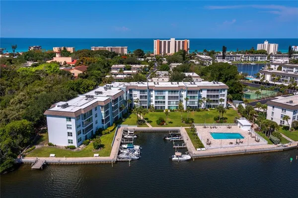 aerial view of a house with a swimming pool