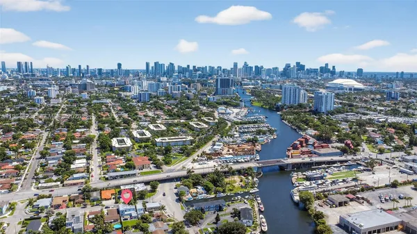 an aerial view of a city with lots of residential buildings
