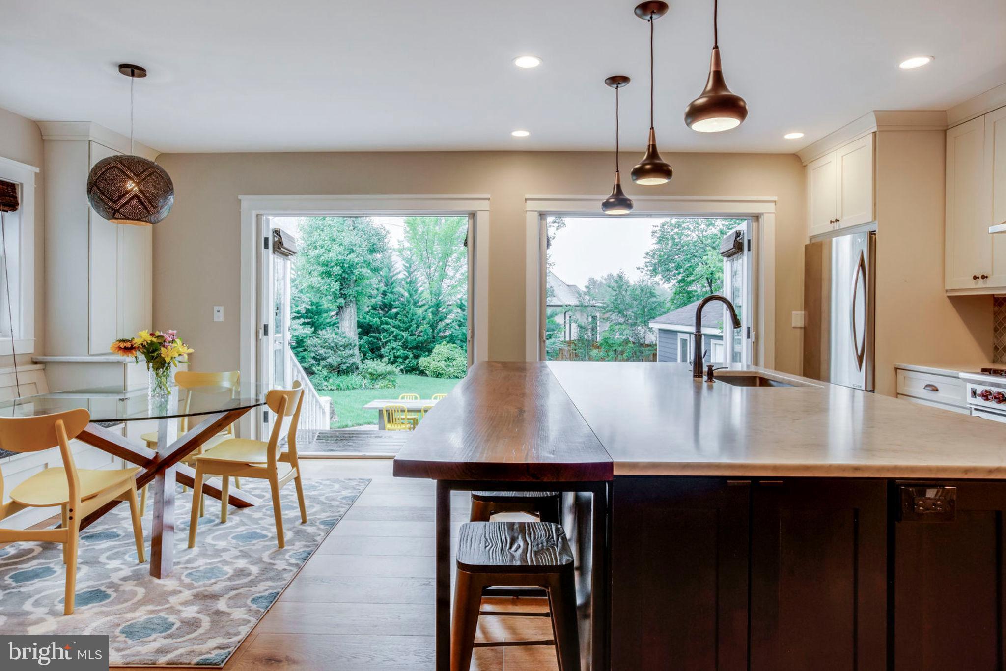 3106 North Glebe Road Arlington, VA 22207 - Photo 12 of 48 One of a Kind Walnut Live Edge Bar Top