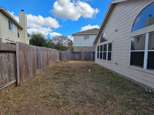 a backyard of a house