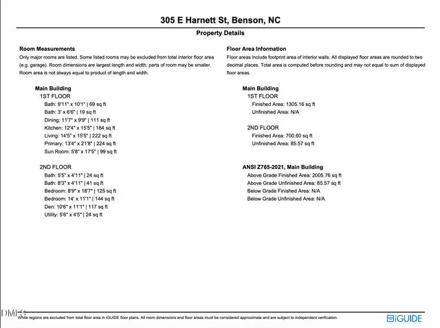 $334,900 | 305 East Harnett Street, Benson, NC 27504