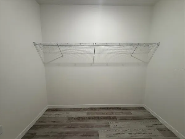 a view of a room with empty racks