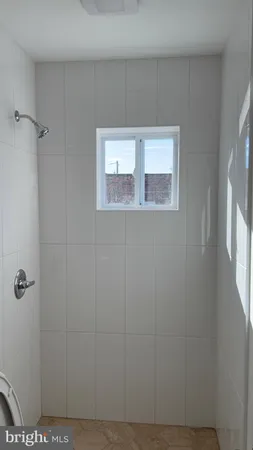 a bathroom with a window