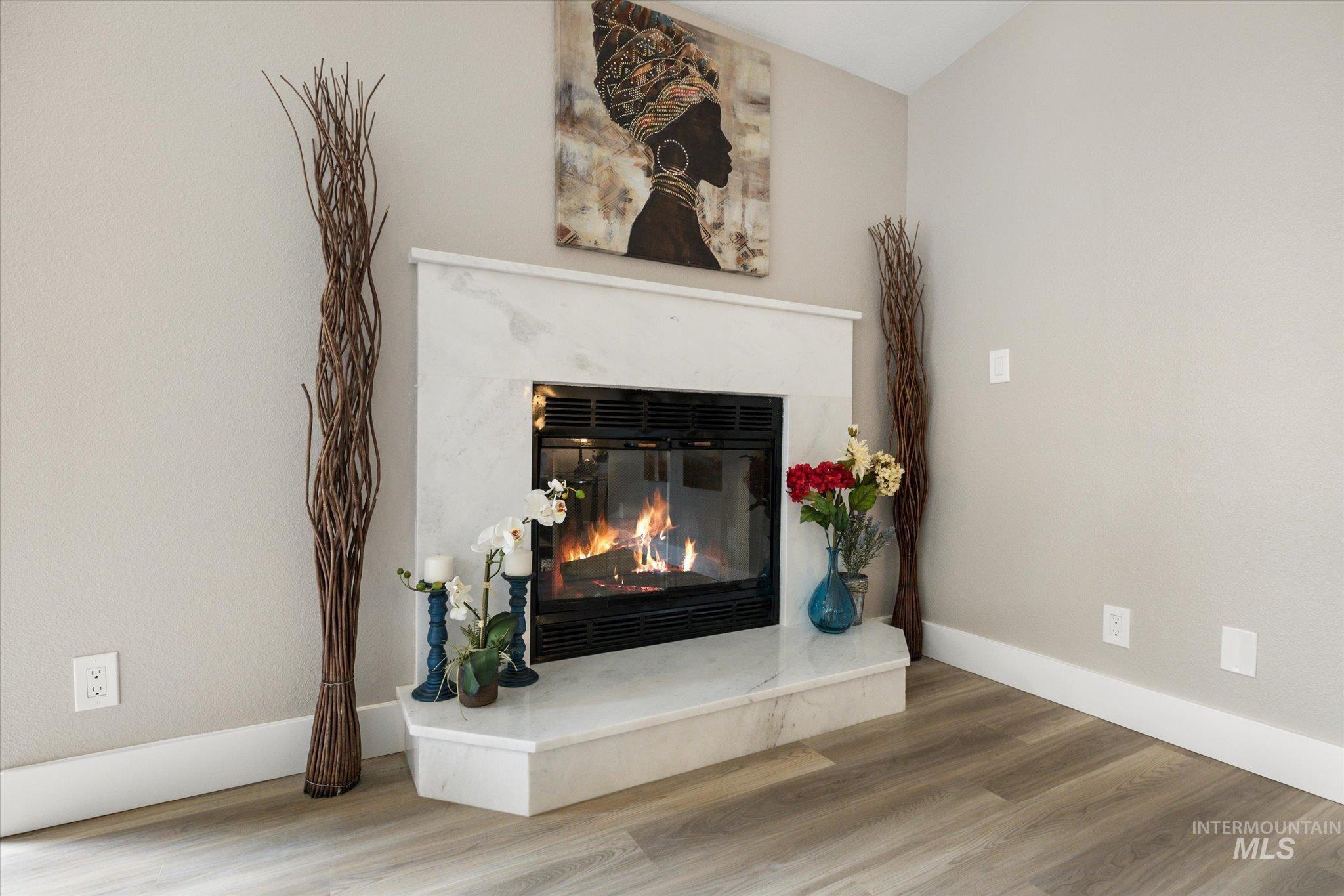 2250 North Amethyst Avenue Meridian, ID 83646 - Photo 28 of 50 Detailed view of wood finished floors and a premium fireplace