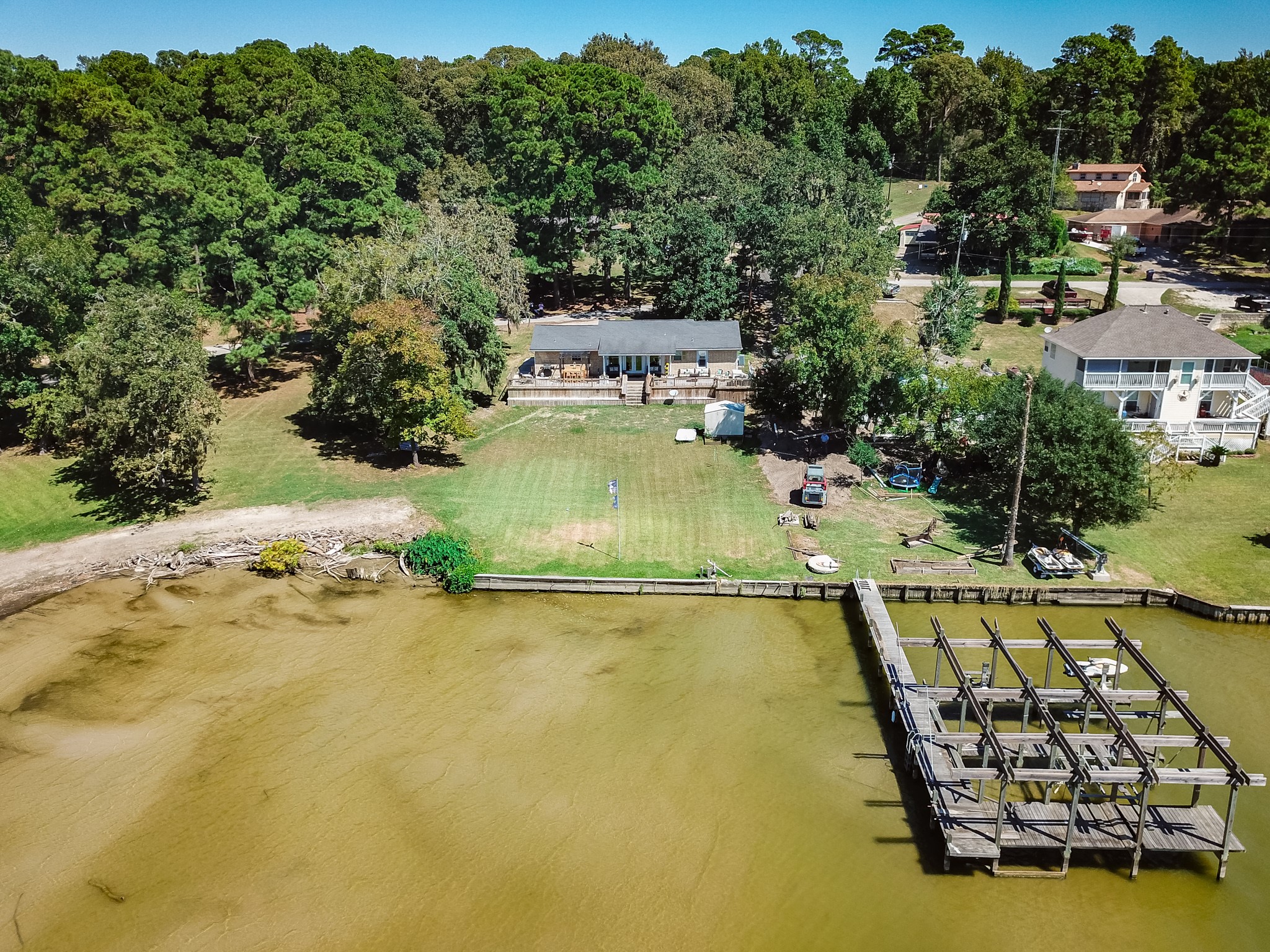 150 Edgewater Way Point Blank, TX 77364 - Photo 35 of 48 Boat dock belongs to neighbor