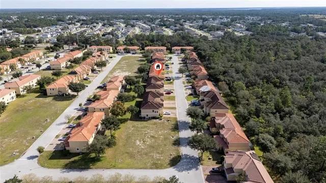 an aerial view of multiple house
