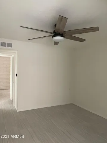 a view of small space with racks on the wall