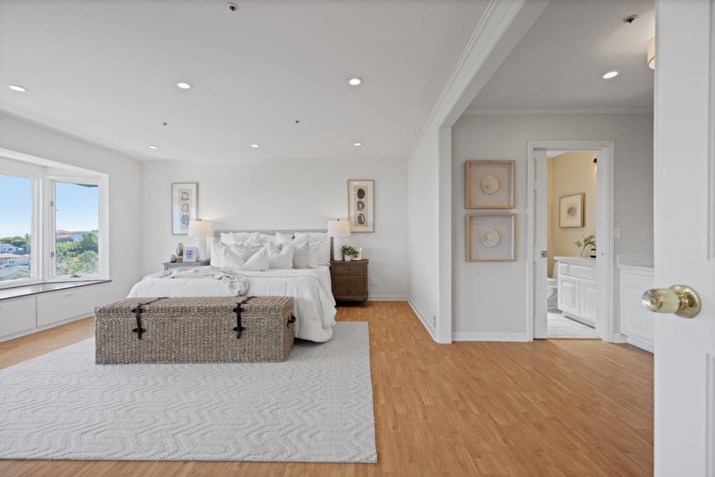 866 Morningside Drive Millbrae, CA 94030 - Photo 25 of 57 a spacious bedroom with a large bed and furniture