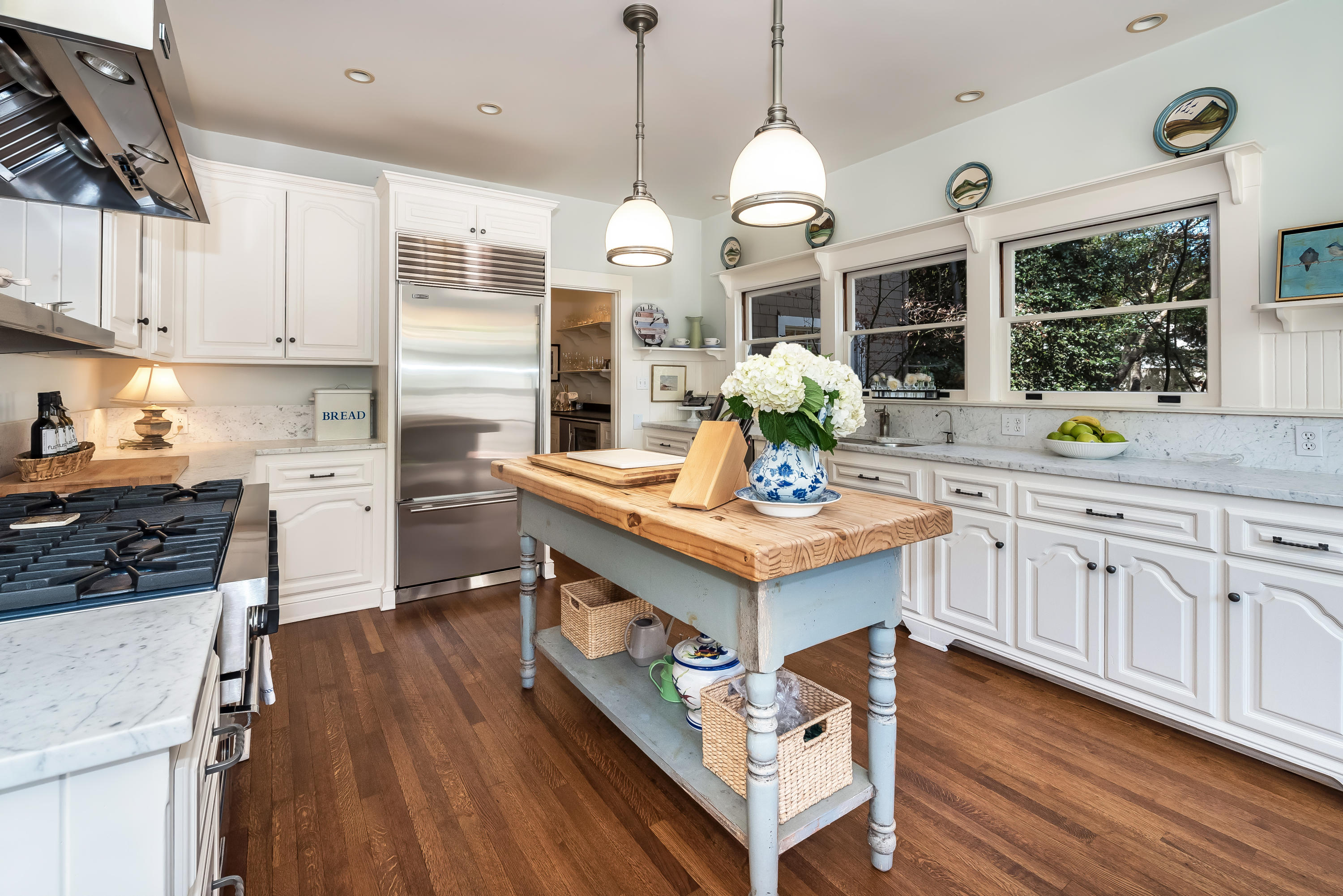 287 Middle Montecito Ca Montecito, CA 93108 - Photo 8 of 25 a kitchen with a sink a counter space appliances and cabinets