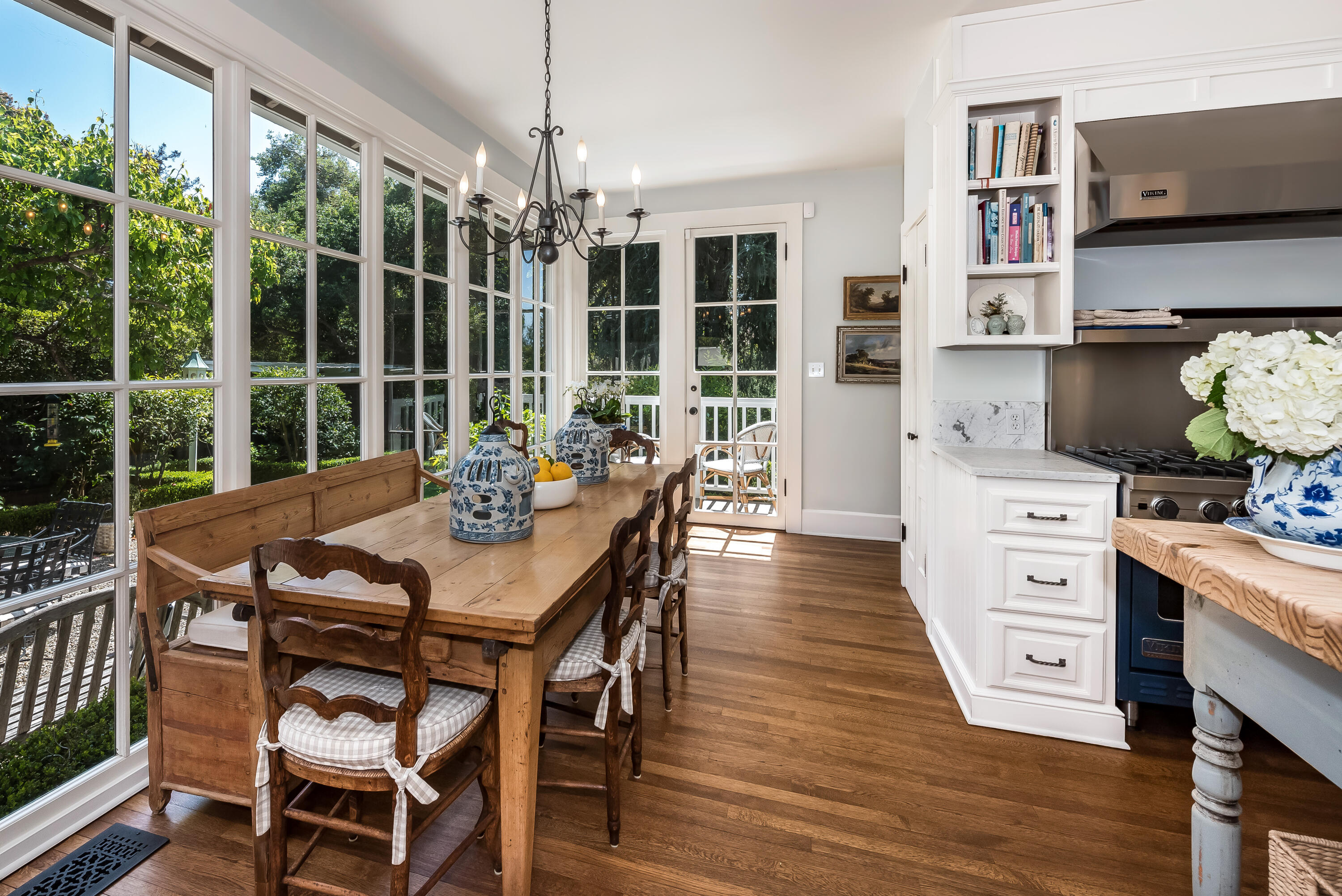 287 Middle Montecito Ca Montecito, CA 93108 - Photo 9 of 25 a view of a dining room with furniture window and wooden floor