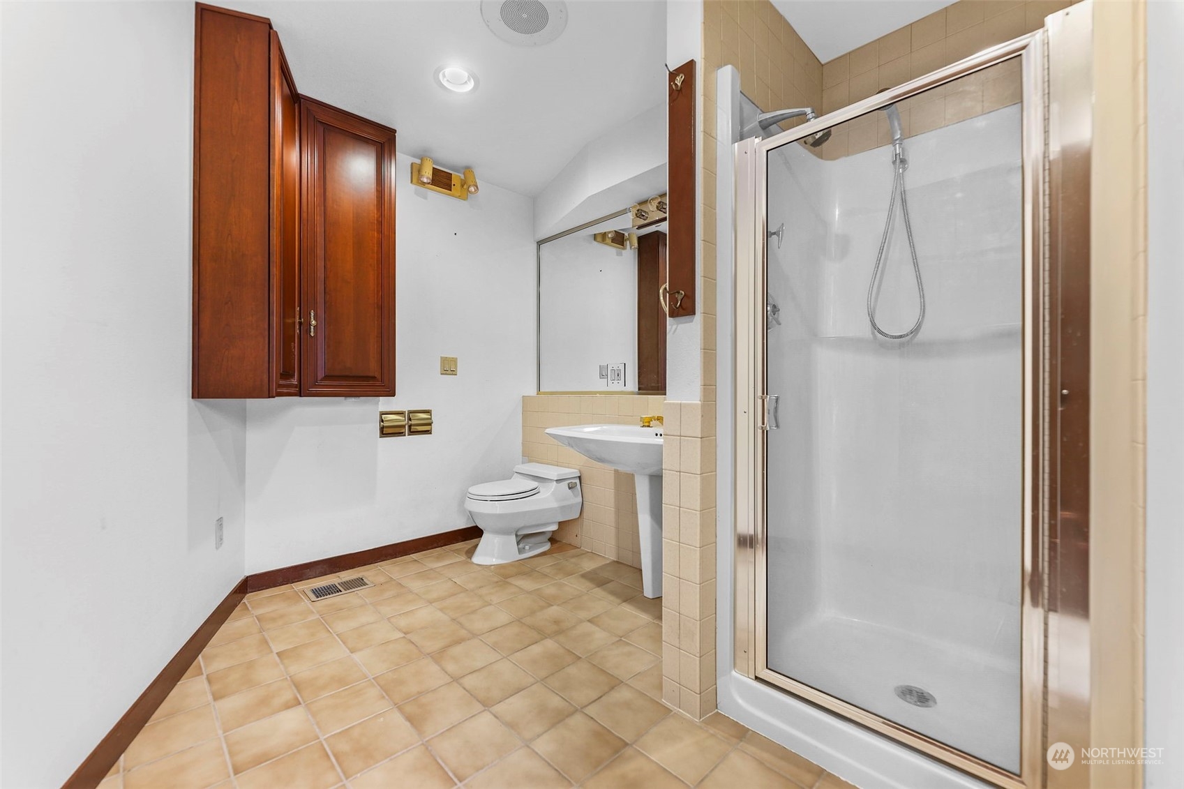 33600 132nd Street Southeast Sultan, WA 98294 - Photo 31 of 40 a bathroom with a granite countertop sink mirror and toilet