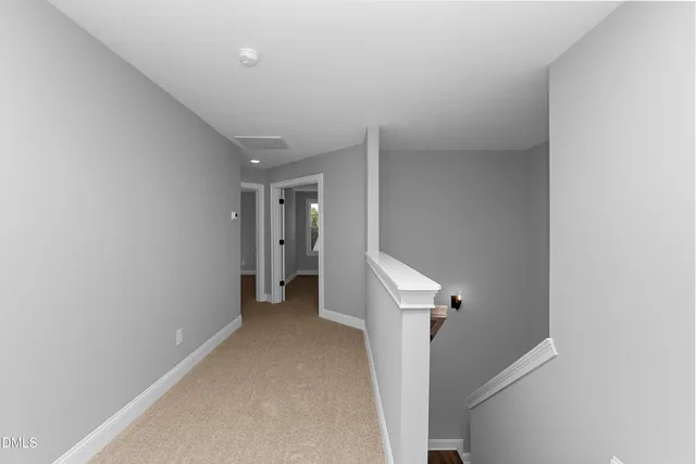 a view of a hallway with entryway