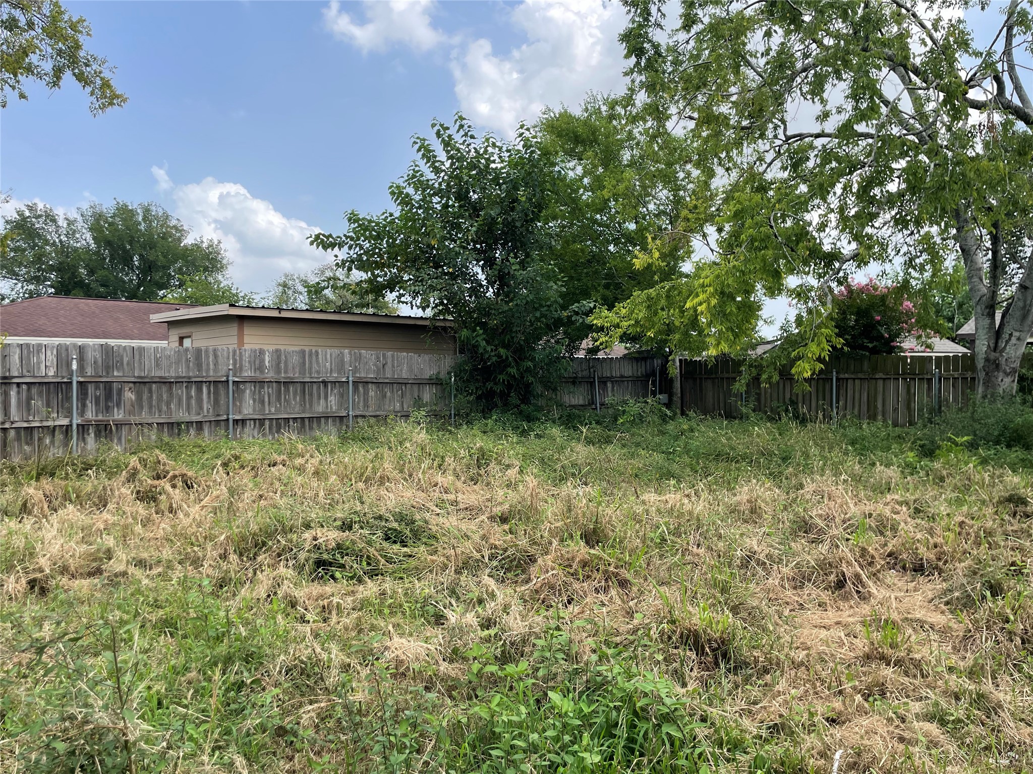 814 Deercrest Street Channelview, TX 77530 - Photo 14 of 14 a view of a backyard with large trees and plants