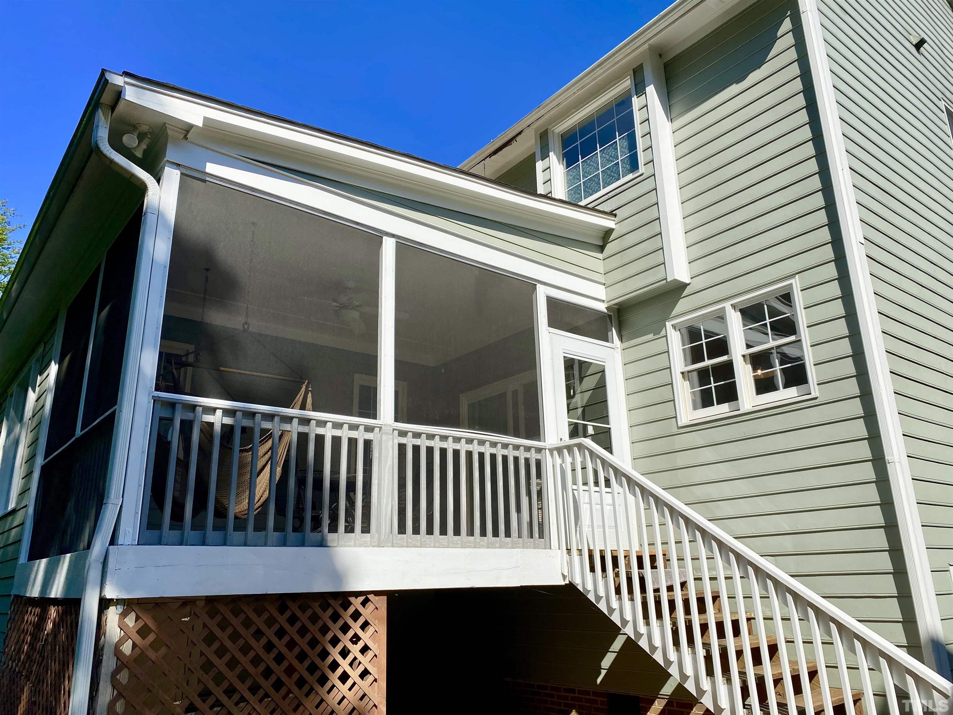 302 Bebington Drive Cary, NC 27513 - Photo 25 of 27 a view of a balcony with wooden floor