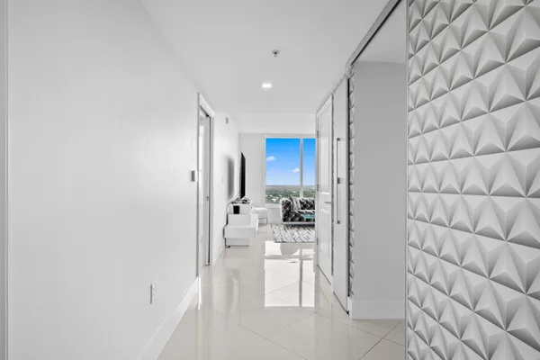 a view of entryway with livingroom and couch