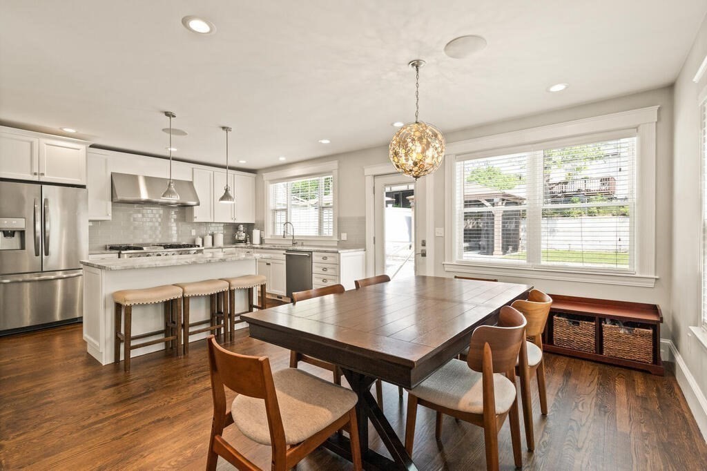 43 Guild Street Medford, MA 02155 - Photo 1 of 33 a open dining room with stainless steel appliances furniture a window and kitchen view