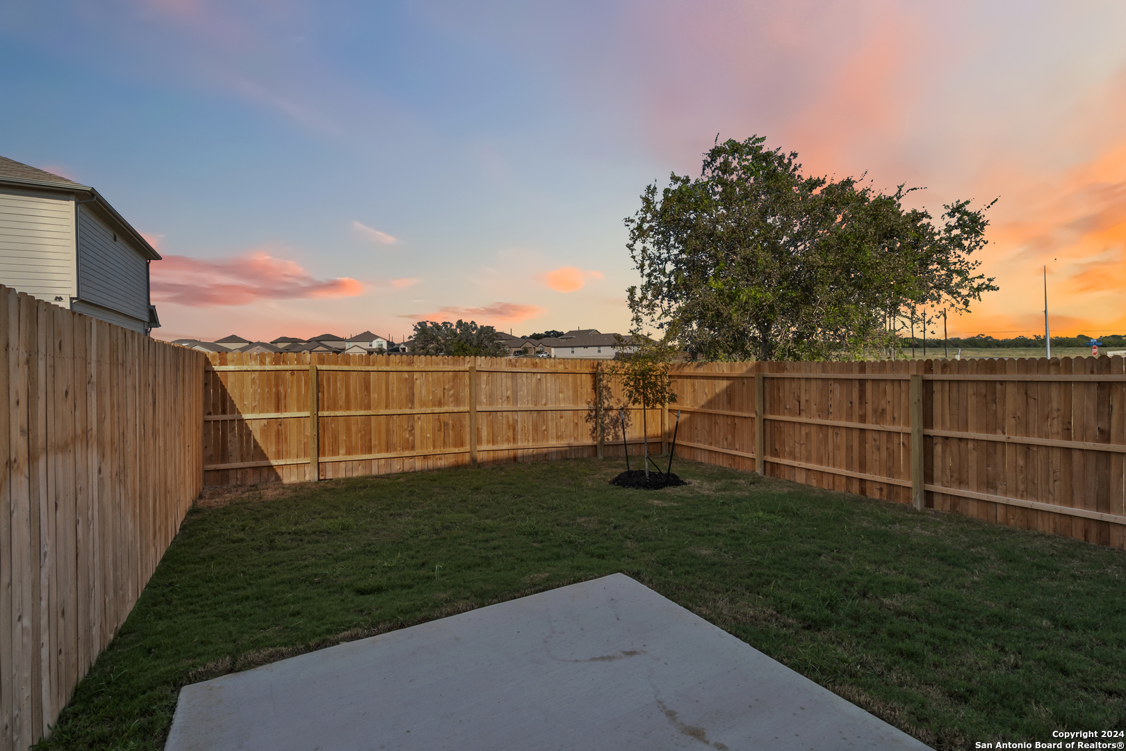 3928 Abbott Pass St. Hedwig, TX 78152 - Photo 30 of 35 a view of a backyard with a garden