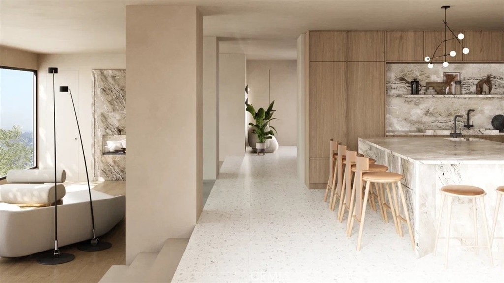 9716 Oak Pass Road Beverly Hills, CA 90210 - Photo 13 of 63 a view of a living room and a livingroom with furniture wooden floor a chandelier