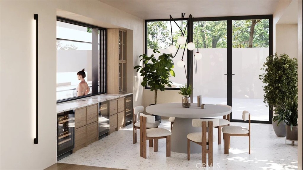 9716 Oak Pass Road Beverly Hills, CA 90210 - Photo 18 of 63 Rendering for an updated look-dinning area