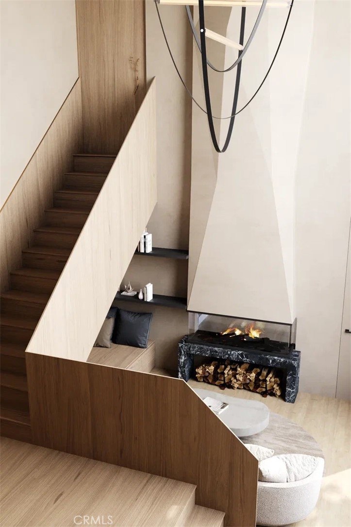 9716 Oak Pass Road Beverly Hills, CA 90210 - Photo 33 of 63 Rendering for an updated look-staircase