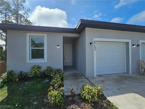 a front view of a house