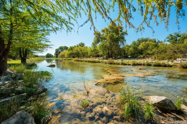 a view of a lake with houses