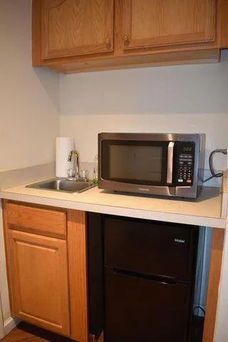 a view of an outdoor space and seating area