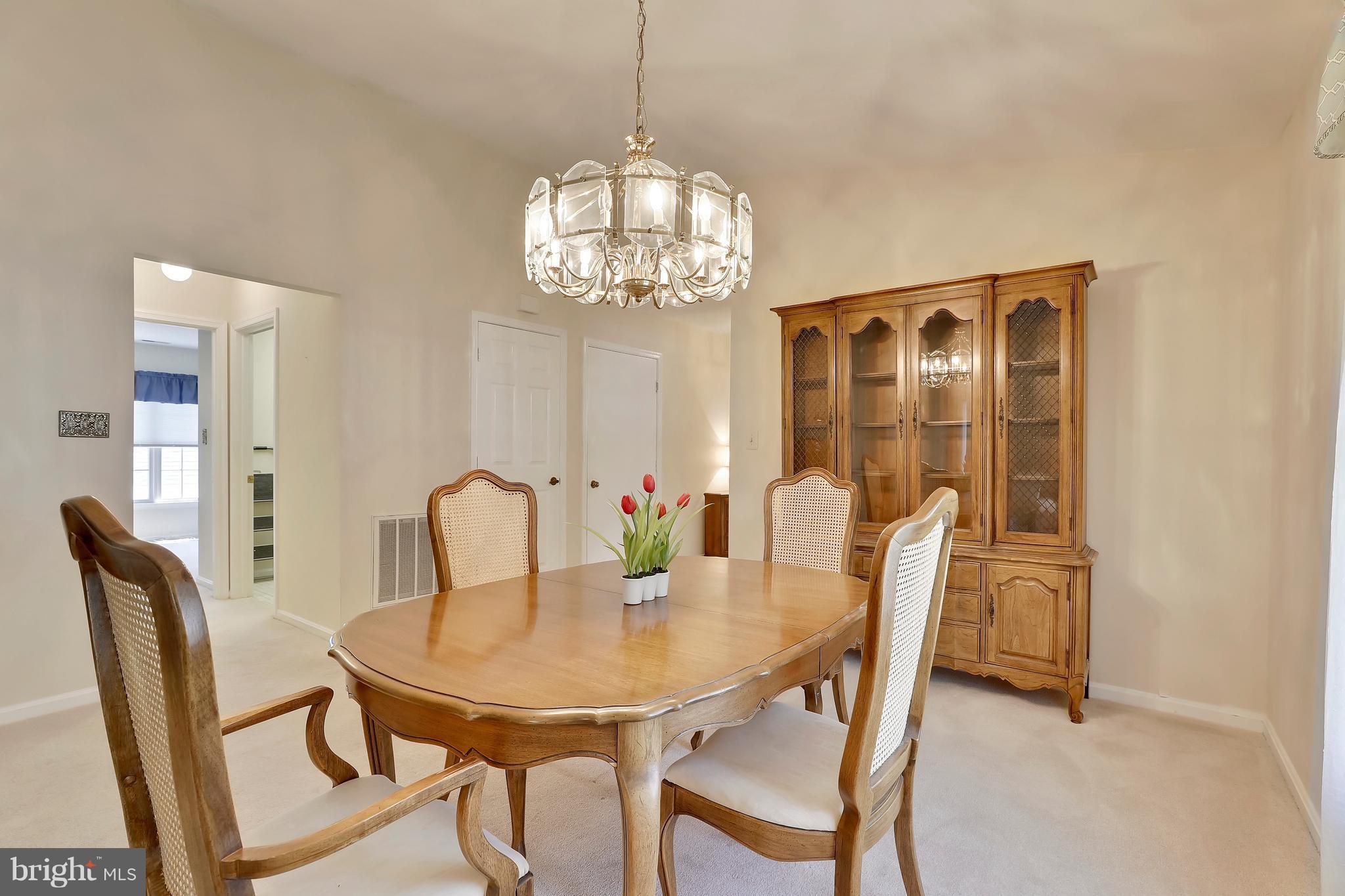 Spacious Dining area with vaulted ceiling