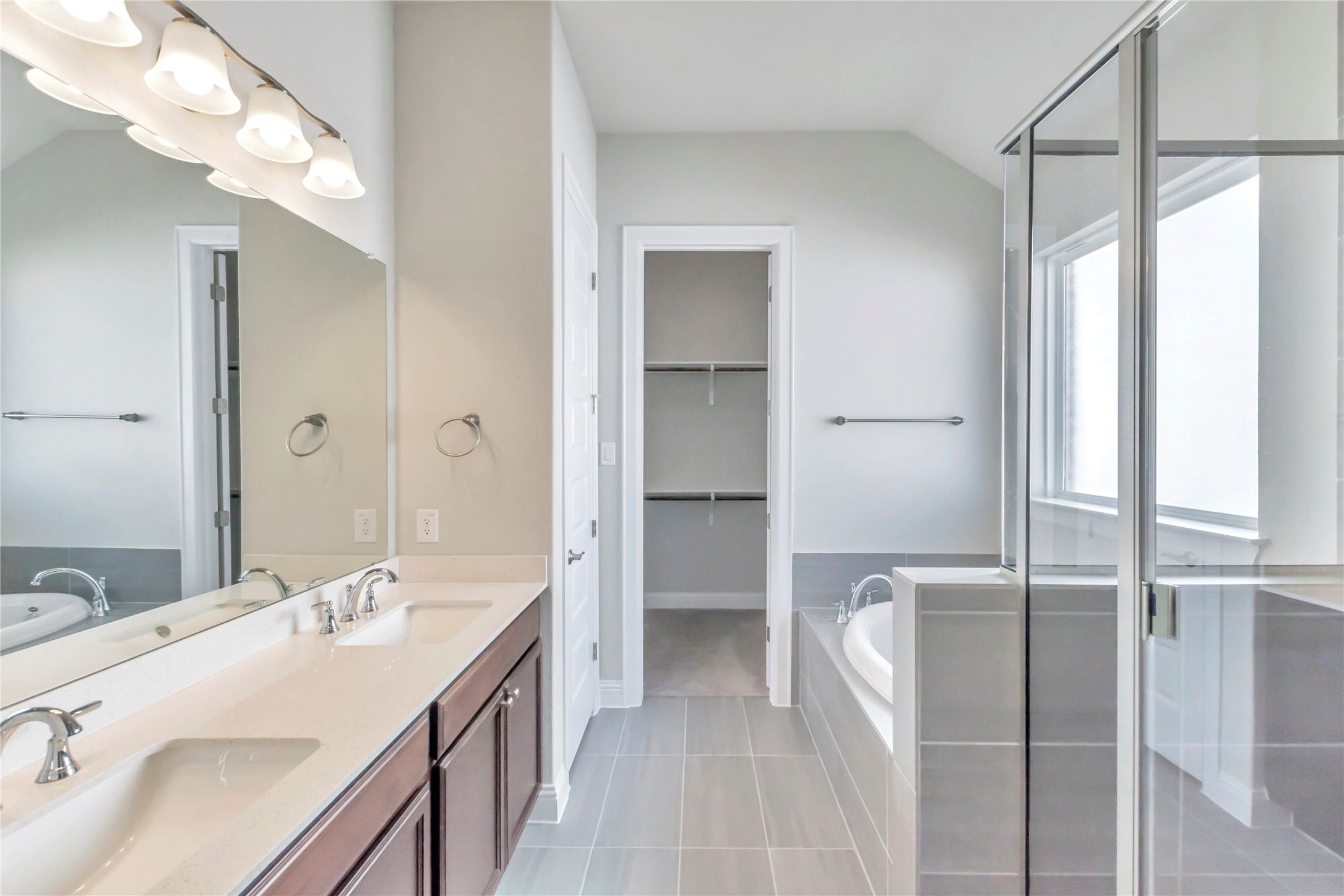 2140 Base Burner Path Leander, TX 78641 - Photo 18 of 27 a spacious bathroom with a double vanity sink mirror and double