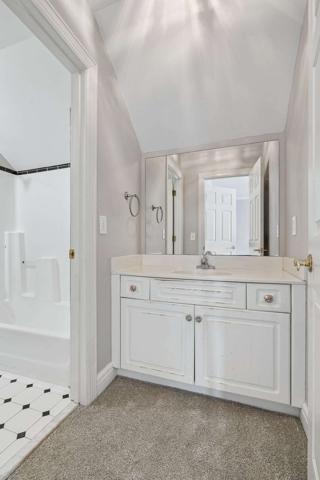 230 Harding Place Nashville, TN 37205 - Photo 36 of 54 a bathroom with a sink a mirror and a shower