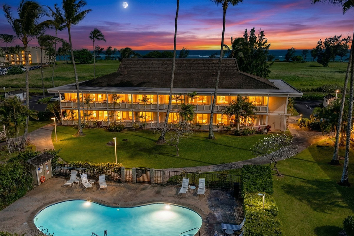 525 Aleka Loop, Unit J2 Kapaa, HI 96746 - Photo 20 of 30 a view of a swimming pool with a patio