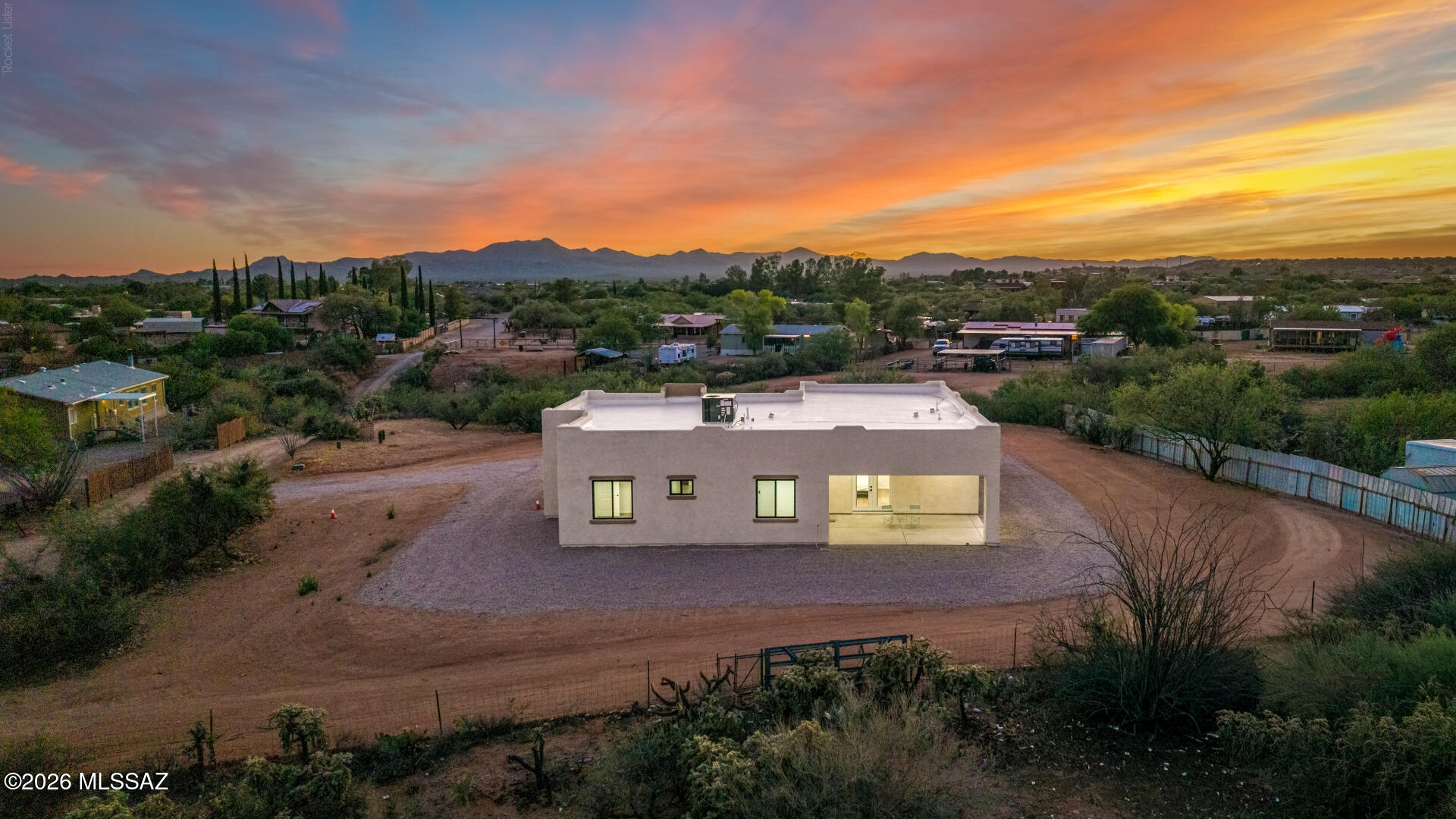 4601 East Magoo Road Tucson, AZ 85739 - Photo 23 of 38 a view of a street with a houses