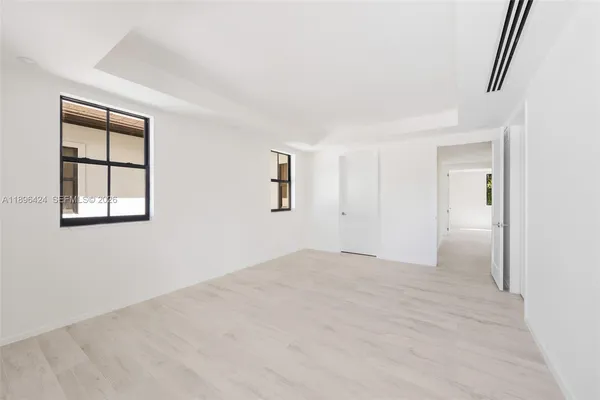 an empty room with a window
