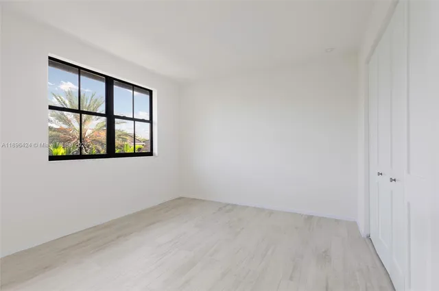 an empty room with a window