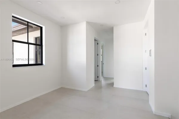 an empty room with a window