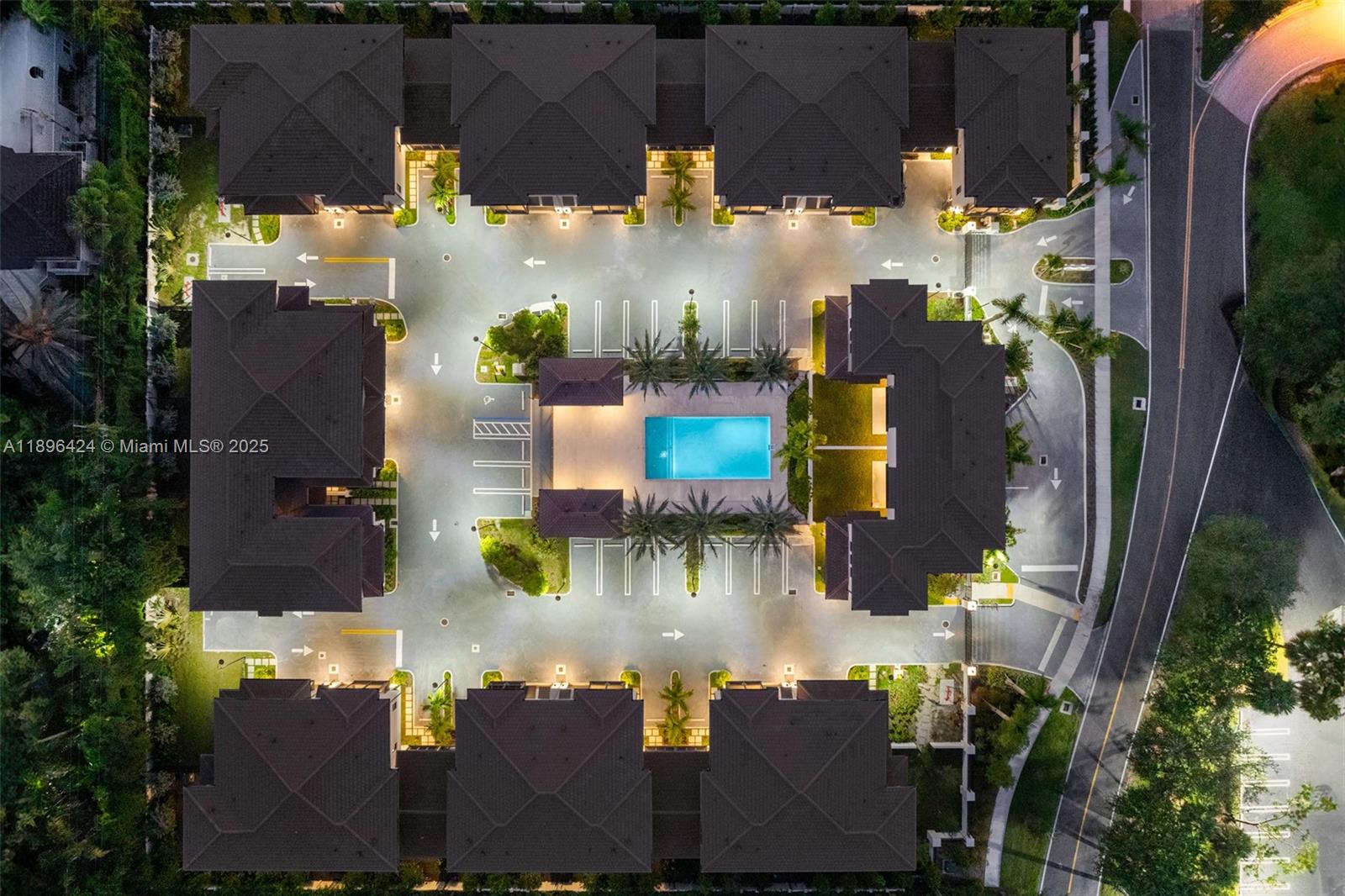 7498 Southwest 100th Street, Unit 8 Pinecrest, FL 33156 - Photo 60 of 61 an aerial view of houses with outdoor space