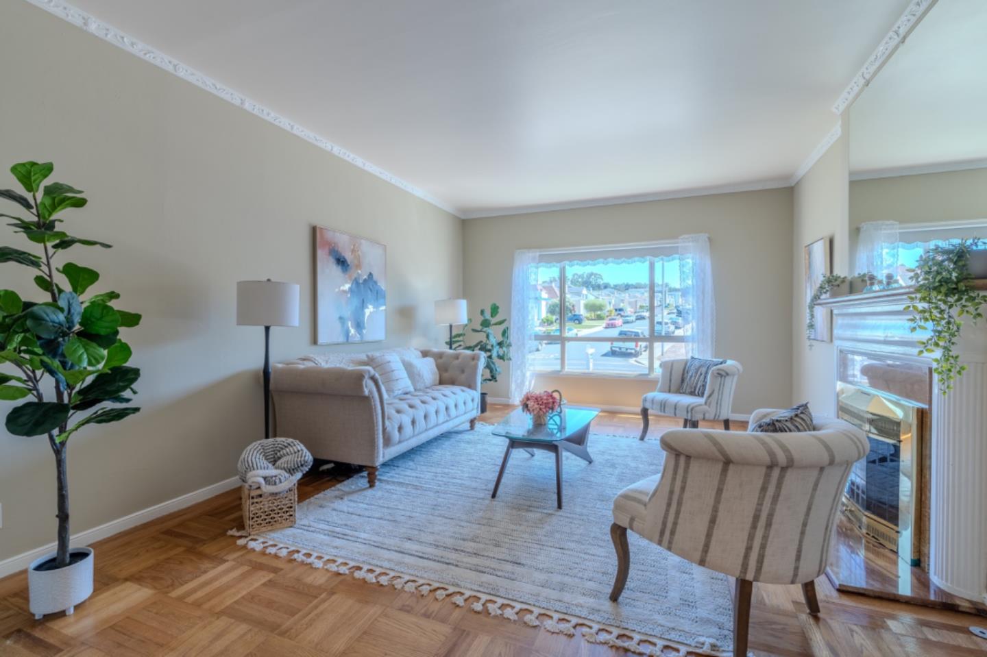 67 Cliffside Drive Daly City, CA 94015 - Photo 4 of 37 a living room with furniture and a potted plant