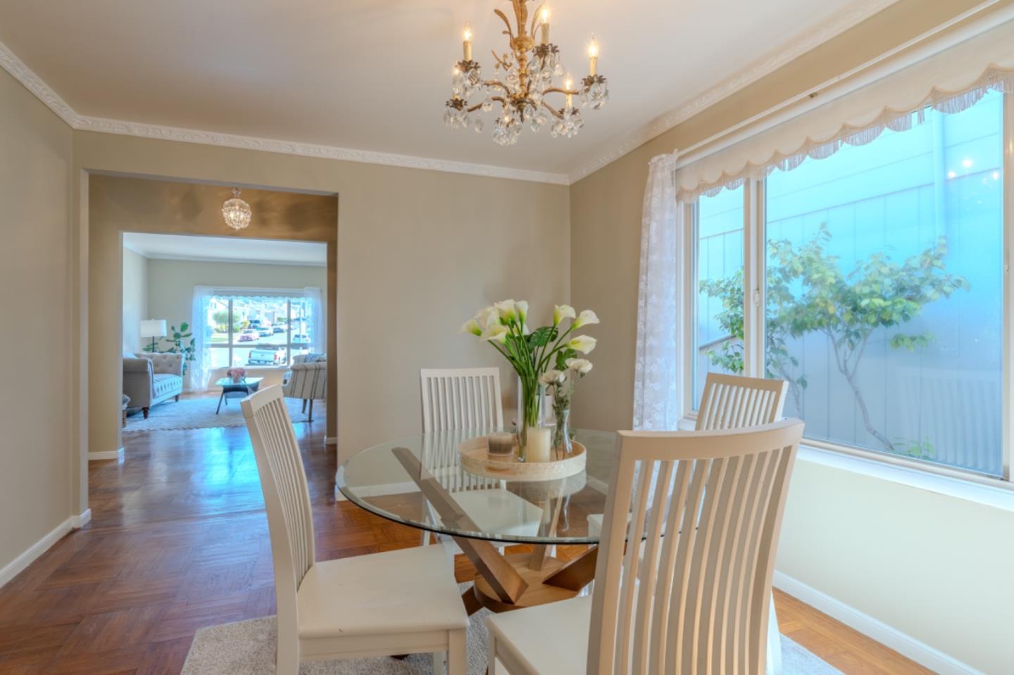 67 Cliffside Drive Daly City, CA 94015 - Photo 10 of 37 a view of a dining room with furniture window and wooden floor