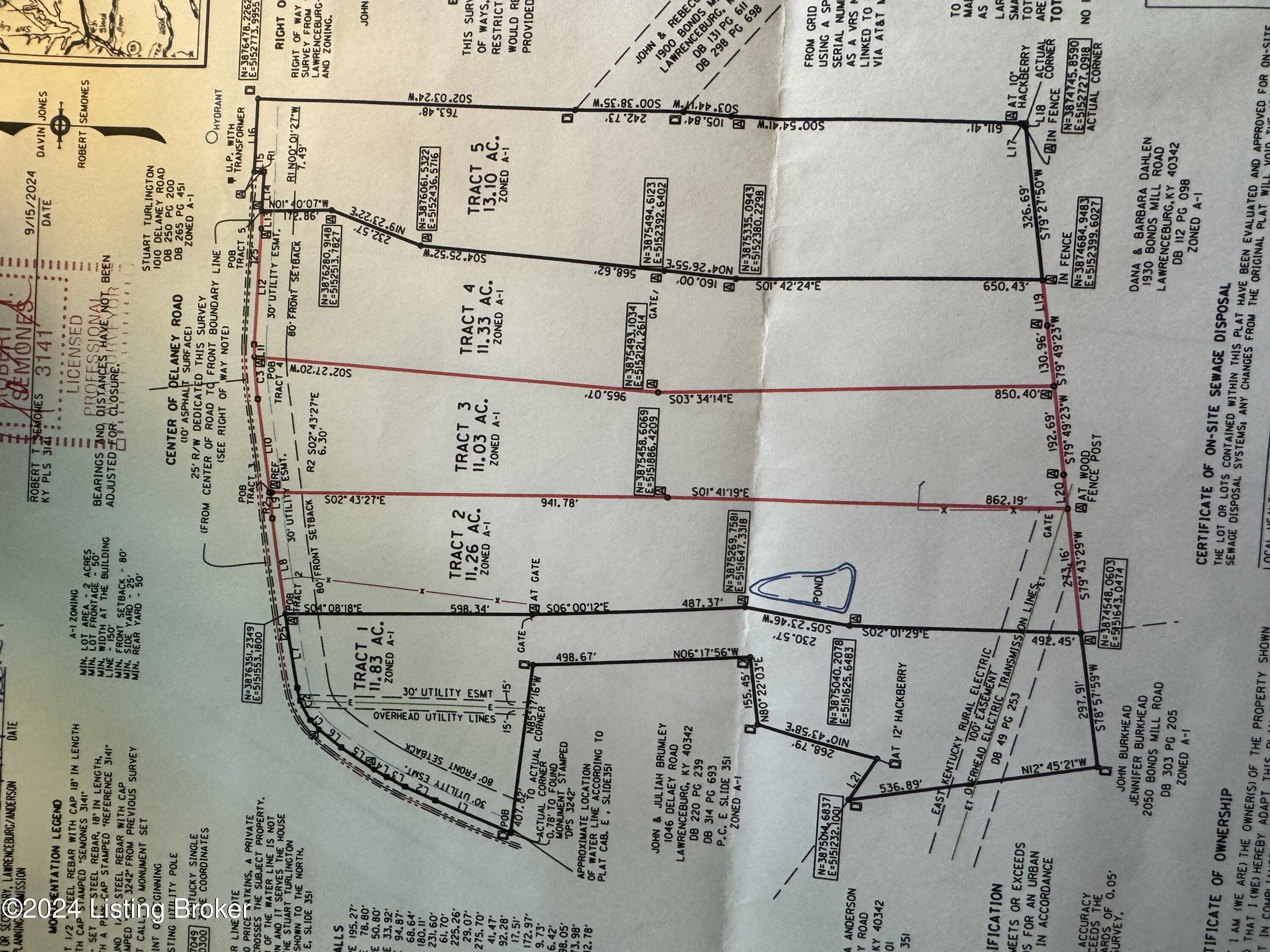 1 Delaney Road Lawrenceburg, KY 40342 - Photo 1 of 26 Survey Plat