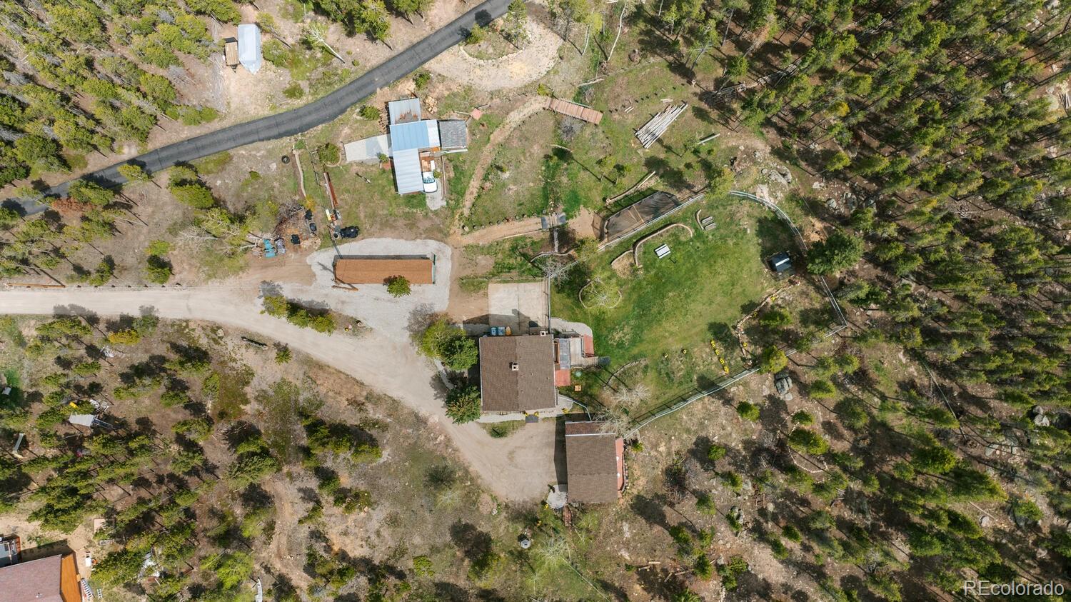 8600 South Warhawk Road Conifer, CO 80433 - Photo 39 of 50 a bird view of a house