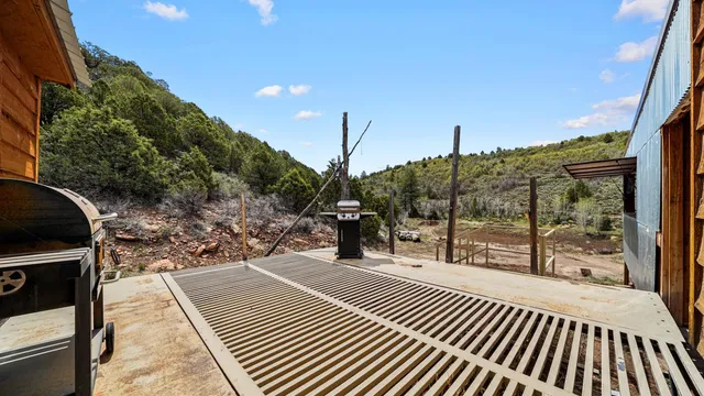 a outdoor space with furniture