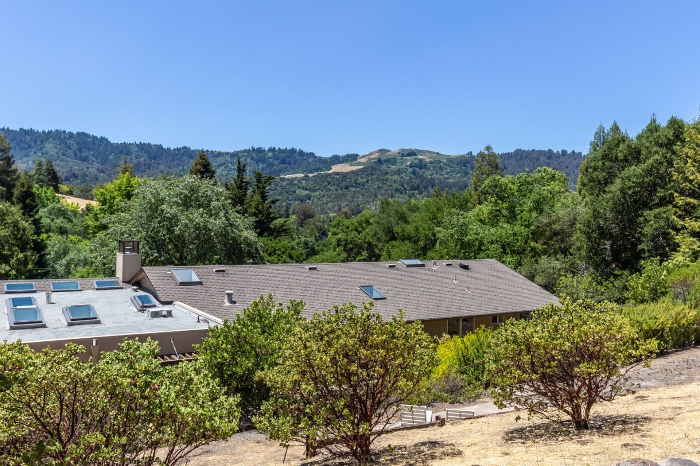 166 Sausal Drive Portola Valley, CA 94028 - Photo 26 of 26 an aerial view of a house with mountain view
