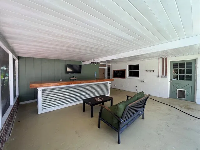 a view of backyard with green space