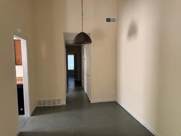 a view of hallway with a hallway