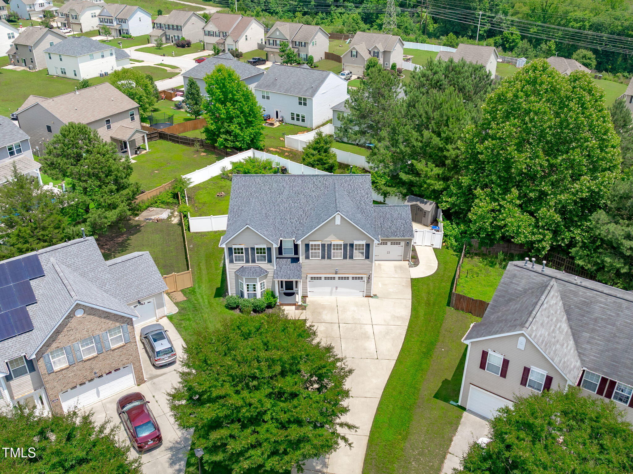 760 Stackhurst Way Wake Forest, NC 27587 - Photo 36 of 37 an aerial view of a house with a garden