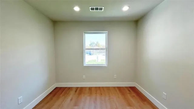 an empty room with a window