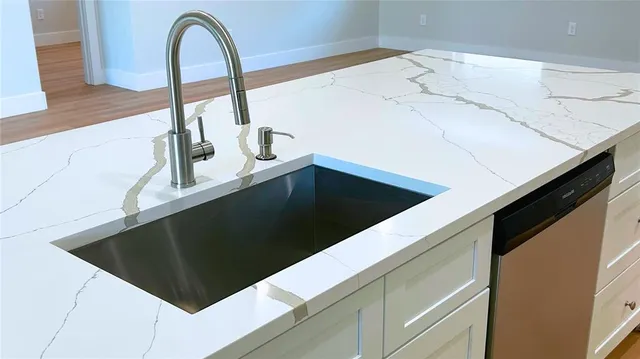 a close view of sink