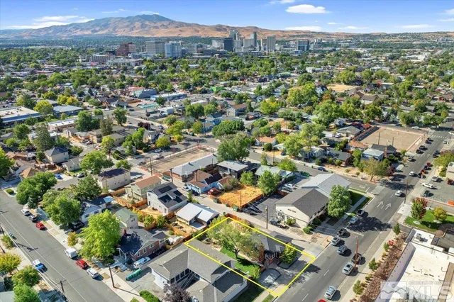 an aerial view of multiple house