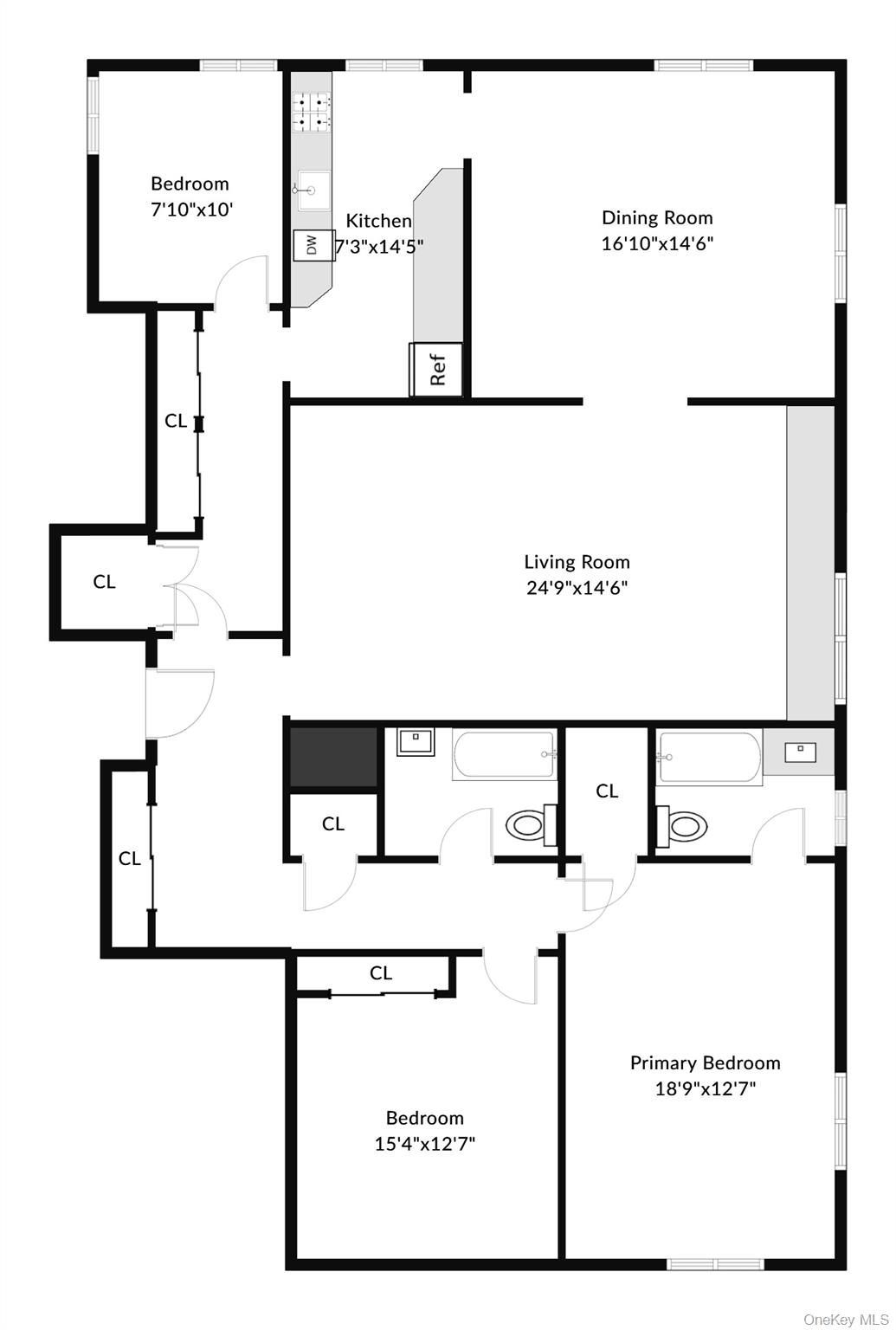 280 Bronxville Road, Unit 5X Bronxville, NY 10708 - Photo 31 of 31 Estimated floor plan drawn by photographer