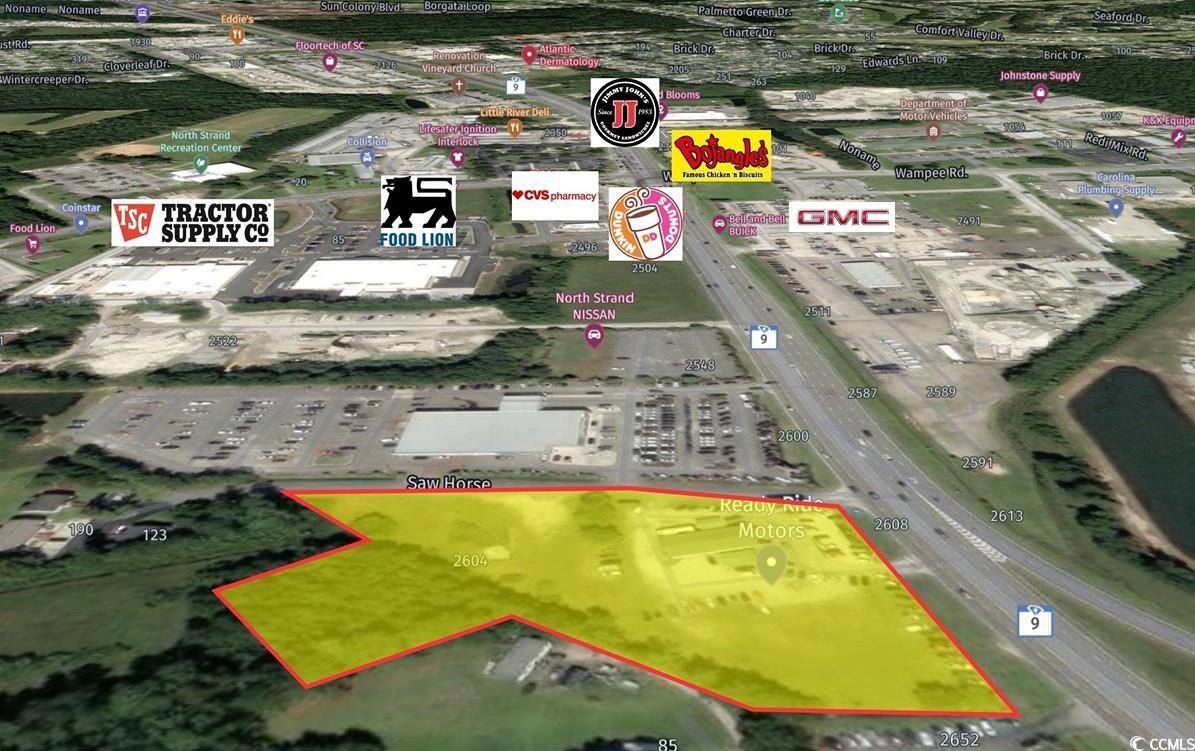 2610 Highway 9 East Little River, SC 29566 - Photo 3 of 4 Map / location with property parcel outlined